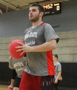Nick Fausnight helped lead OSU to a 2-2 record at the CMU Dodgeball Invite. 